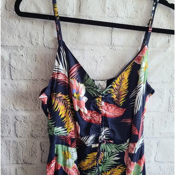 Sadie & Sage Floral Tropical Navy Blue Maxi Dress NWT Size Small - Picture 3 of 11